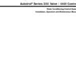 Cover page of Autotrol Series 255 Valve manual for water conditioning control system.