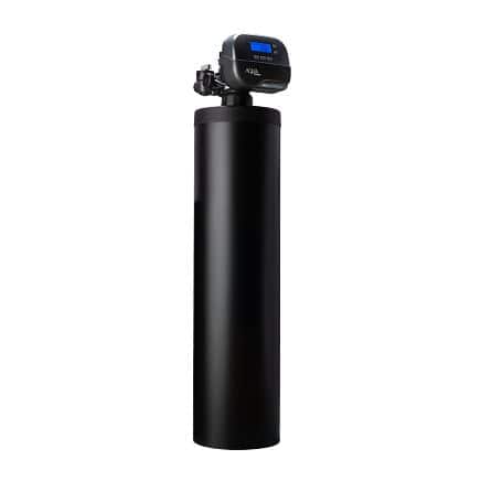 Water softener system with digital control head for water treatment.