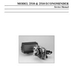 Water softener control valve and parts on a service manual cover.