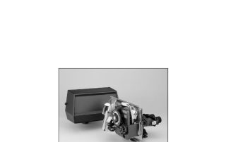 Water softener control valve and parts on a service manual cover.