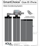 Diagram of the SmartChoice Gen II i Twin Water Softener system with labels and components.