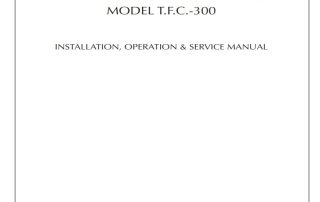 Cover page of the TFC 300 Reverse Osmosis System manual for water treatment.