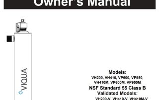 Viqua Ultra Violet System Owner's Manual cover page with model details.
