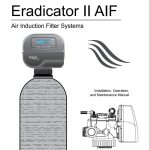 Eradicator II AIF air induction filter system manual cover with diagram and logo.