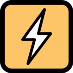 Electrical hazard warning sign with a lightning bolt symbol on a yellow background.