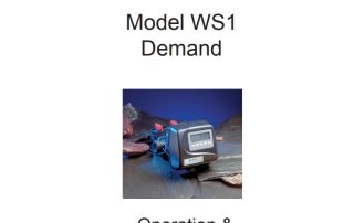 Water demand meter device on a rocky surface for water testing or treatment.