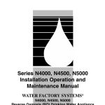 Series 4000 Reverse Osmosis System Owners Manual cover with water drop icon.