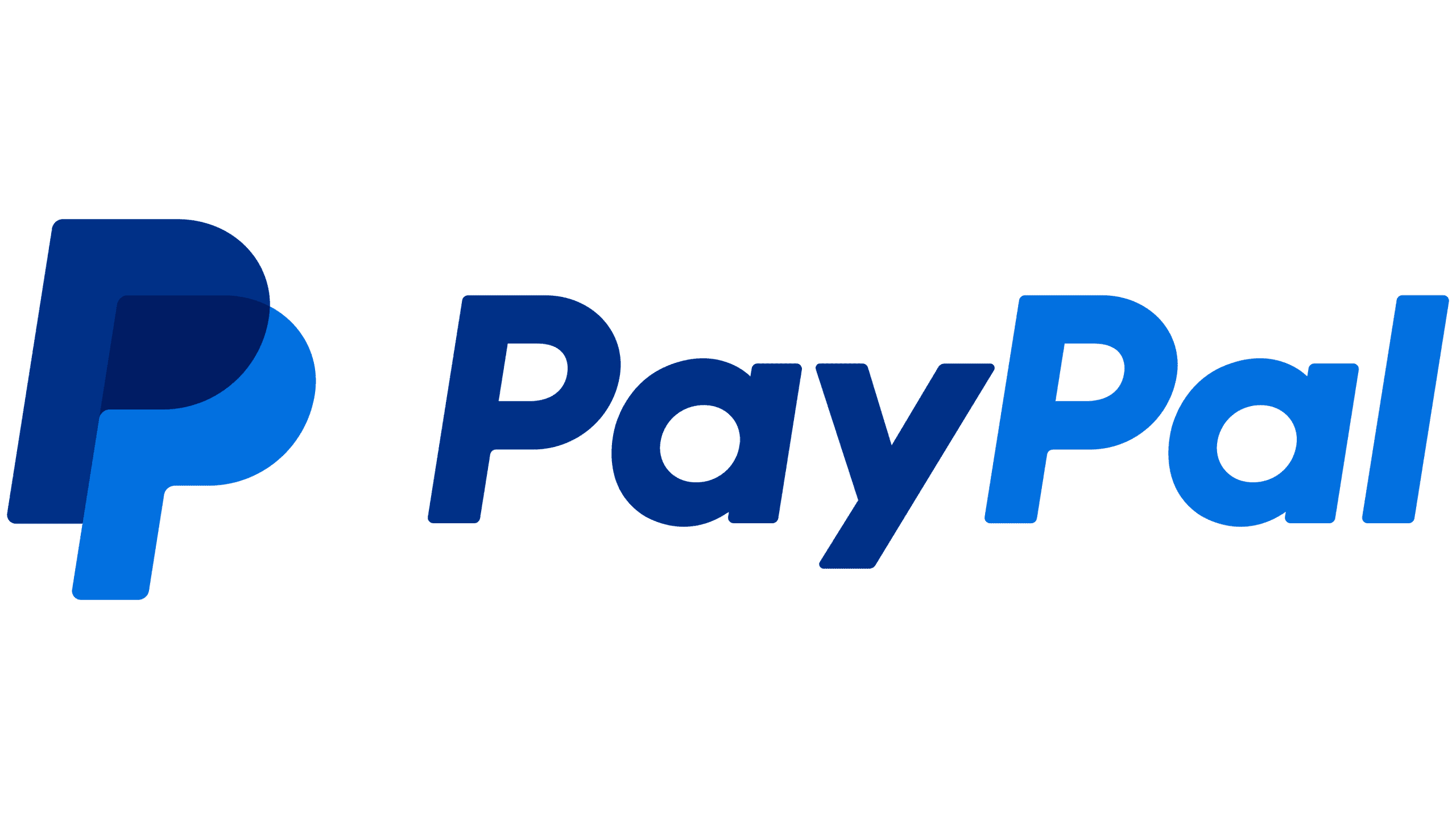 PayPal logo in blue on a white background.