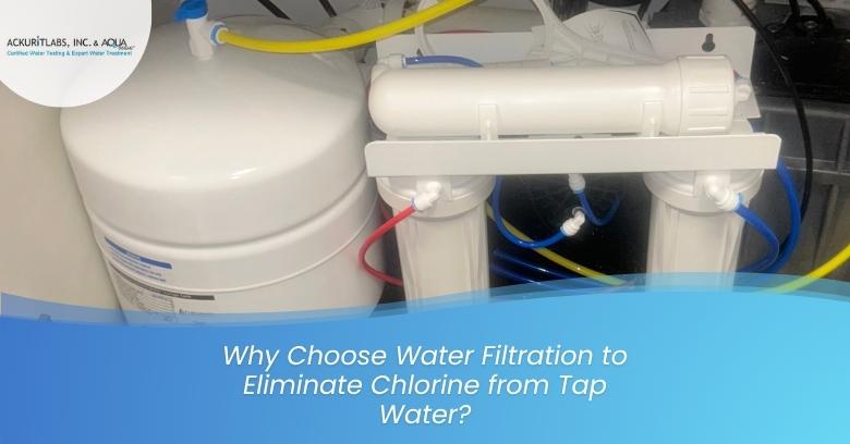 Water filtration system with filters and tubing for tap water treatment.